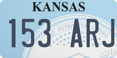 KS license plate 153ARJ