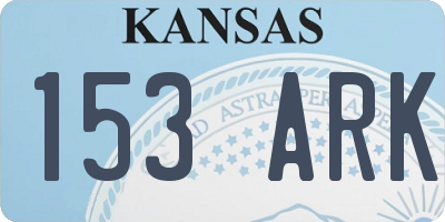 KS license plate 153ARK