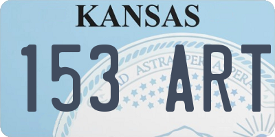 KS license plate 153ART