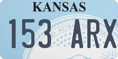 KS license plate 153ARX