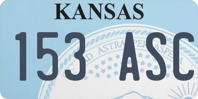 KS license plate 153ASC