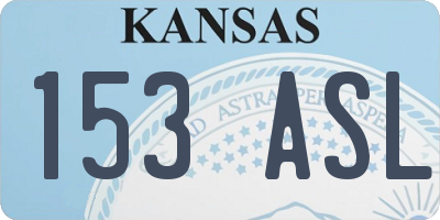 KS license plate 153ASL