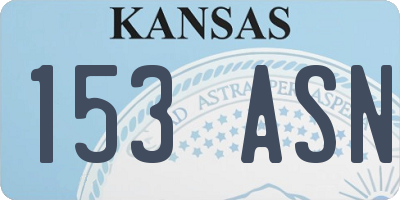 KS license plate 153ASN