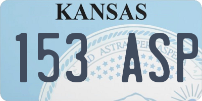 KS license plate 153ASP