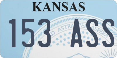 KS license plate 153ASS