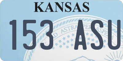 KS license plate 153ASU