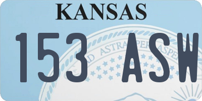 KS license plate 153ASW