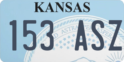 KS license plate 153ASZ