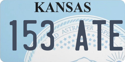 KS license plate 153ATE