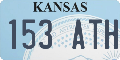 KS license plate 153ATH