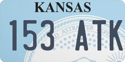 KS license plate 153ATK
