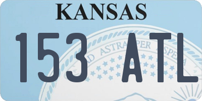 KS license plate 153ATL