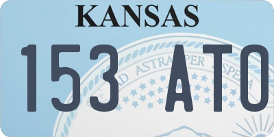 KS license plate 153ATO
