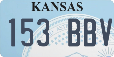 KS license plate 153BBV