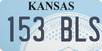 KS license plate 153BLS
