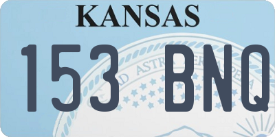 KS license plate 153BNQ