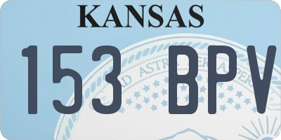 KS license plate 153BPV