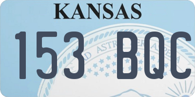 KS license plate 153BQC