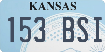 KS license plate 153BSI