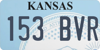 KS license plate 153BVR