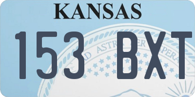 KS license plate 153BXT