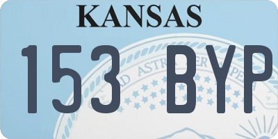 KS license plate 153BYP