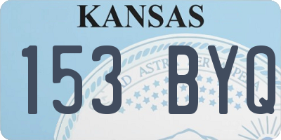 KS license plate 153BYQ