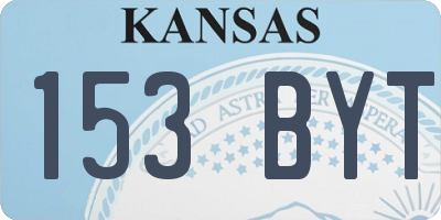 KS license plate 153BYT