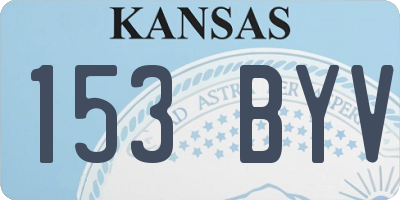 KS license plate 153BYV