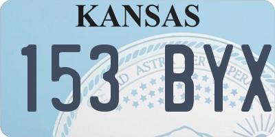 KS license plate 153BYX