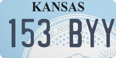 KS license plate 153BYY