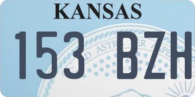 KS license plate 153BZH