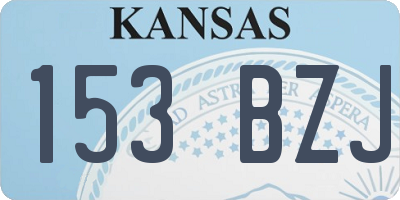 KS license plate 153BZJ