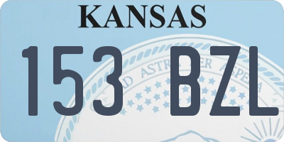 KS license plate 153BZL