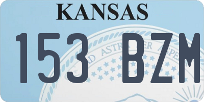 KS license plate 153BZM