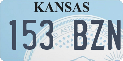 KS license plate 153BZN