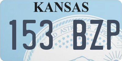 KS license plate 153BZP
