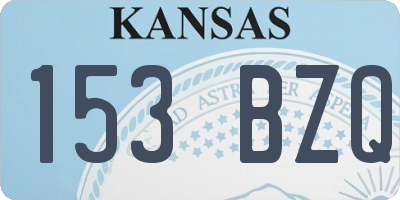 KS license plate 153BZQ