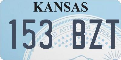 KS license plate 153BZT