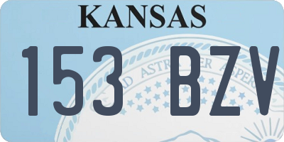 KS license plate 153BZV