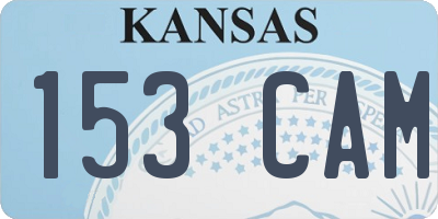 KS license plate 153CAM