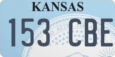 KS license plate 153CBE