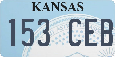 KS license plate 153CEB