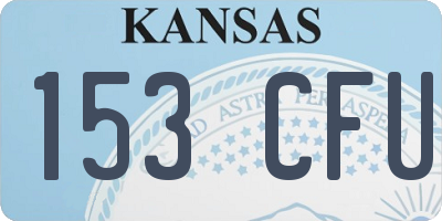 KS license plate 153CFU