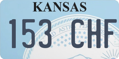 KS license plate 153CHF
