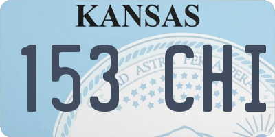 KS license plate 153CHI