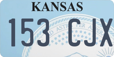 KS license plate 153CJX