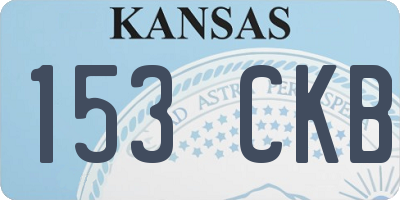 KS license plate 153CKB