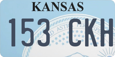 KS license plate 153CKH