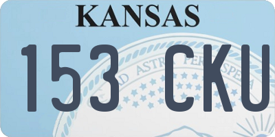 KS license plate 153CKU